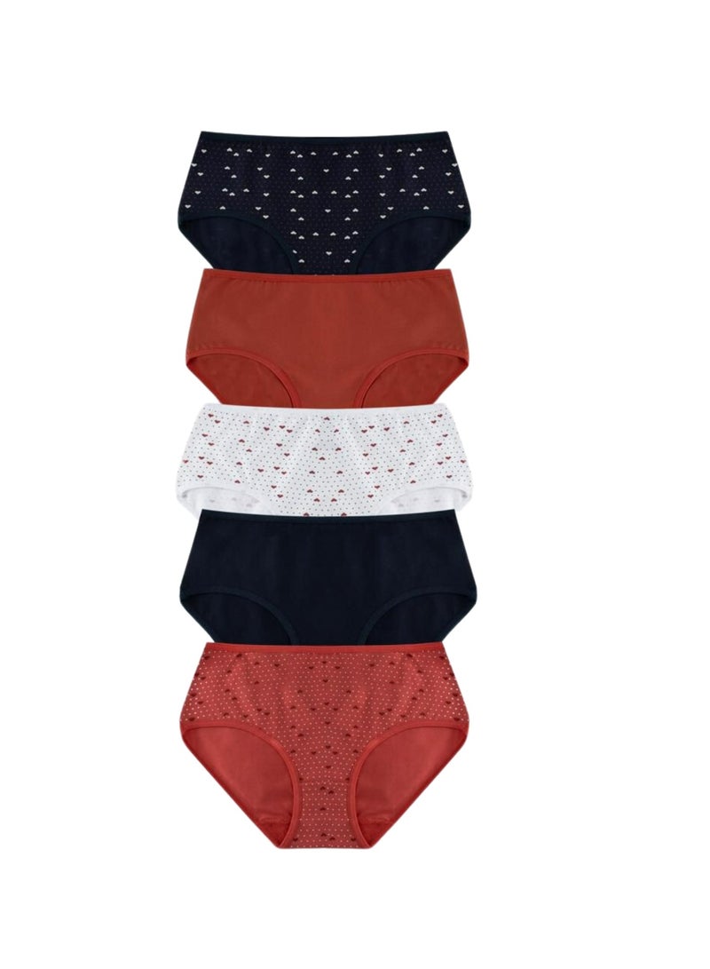 Milk Pack of 5 Midi Padded Cotton Panties for Women - Image 3