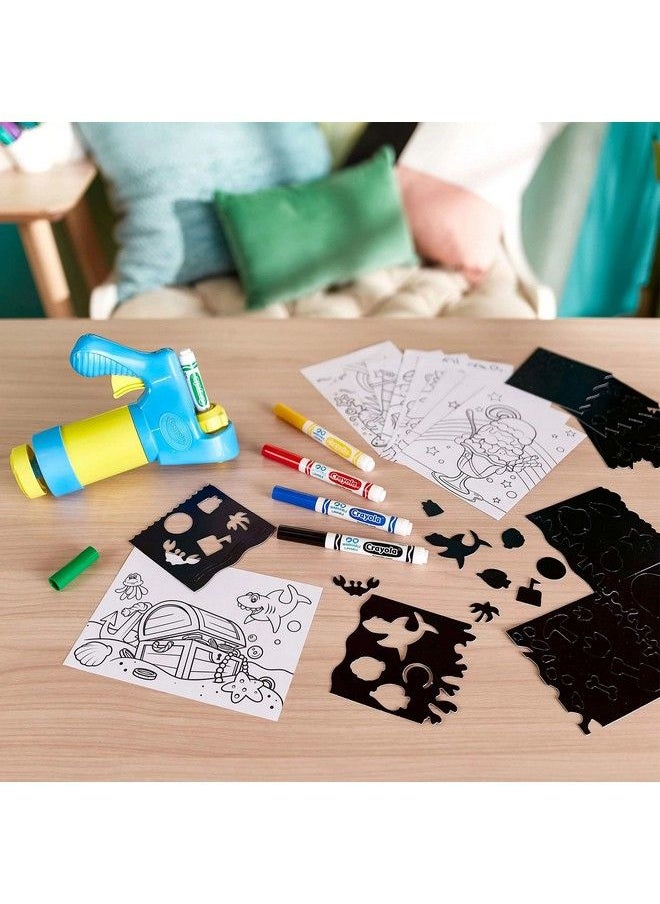 Crayola - Mini Marker Sprayer Marker Airbrush Kit Gift For Kids 7 8 9 10 - Image 1
