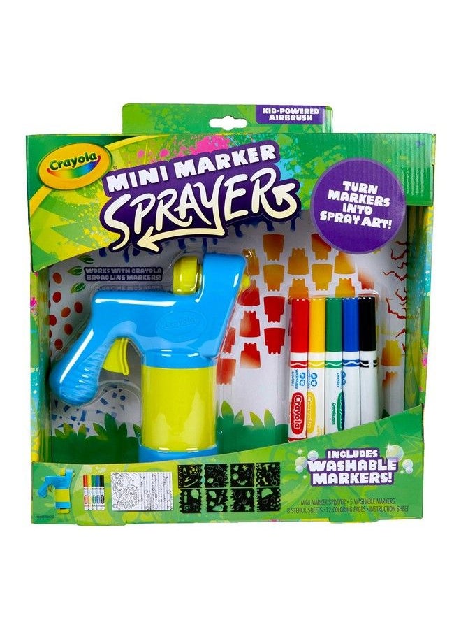 Crayola - Mini Marker Sprayer Marker Airbrush Kit Gift For Kids 7 8 9 10 - Image 1
