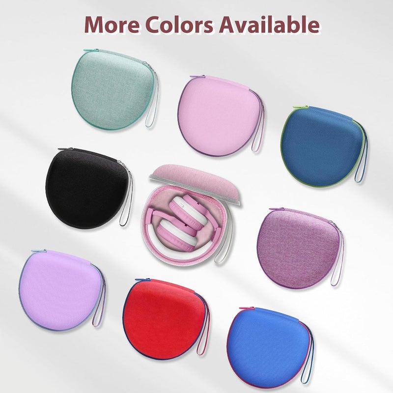 جيكريا حالة سماعات الأطفال متوافقة مع JBL Junior JR 320 320BT/iClever BTH12 HS19 BTH22 BTH20 BTH26/ MIDOLA/JoySpark/Candy Bila/Acer/EarFun/IMYB/Tonies/Jlab/Noot سماعات الأطفال. وردي (الحالة فقط) - Image 4