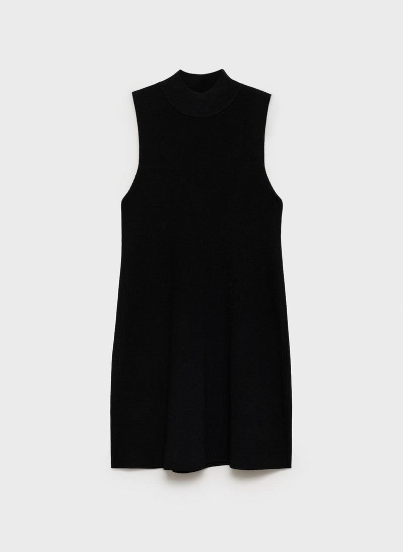 MANGO - Perkins-Neck Knitted Dress - Image 1