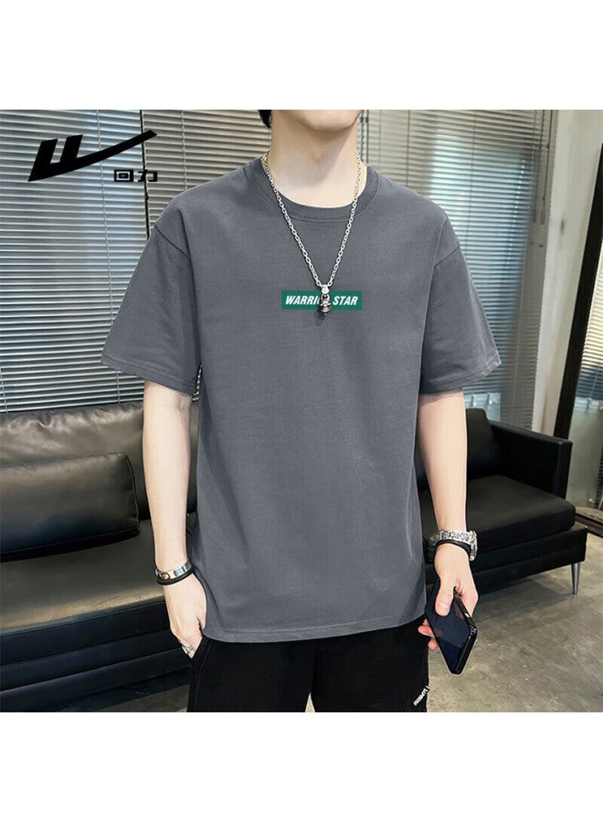 Men's Short Sleeve Cotton T-shirt For Summer Casual Cool Trendy Fashion Loose Fit Printed Tee - Image 1
