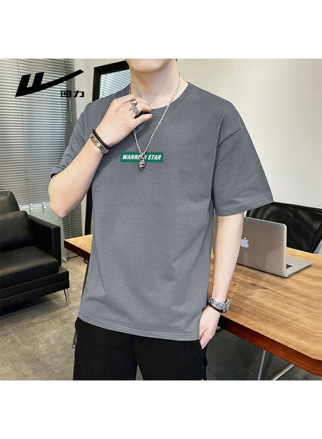 Men's Short Sleeve Cotton T-shirt For Summer Casual Cool Trendy Fashion Loose Fit Printed Tee - Image 2
