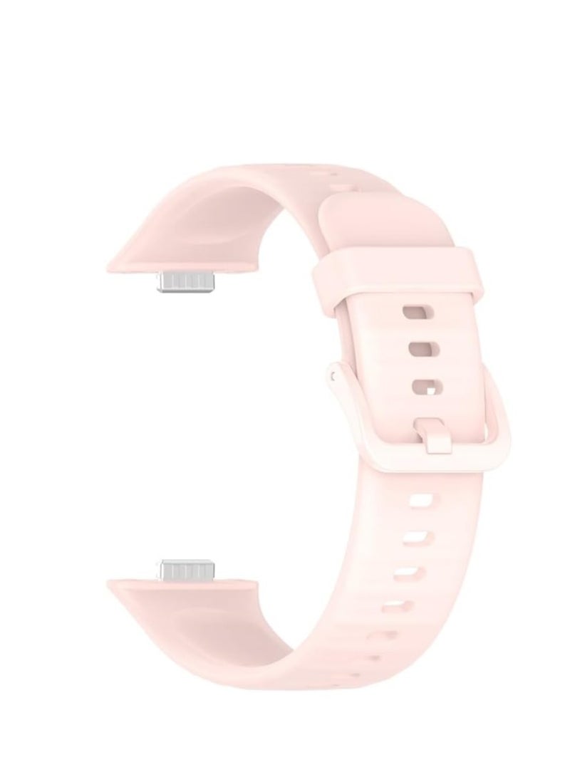 Silicone Replacement Band for Huawei Watch Fit 4 2025 Breathable Soft Silicone Sport Strap Adjustable Strap for Huawei Watch Fit 4 2025 -PINK  - Image 2