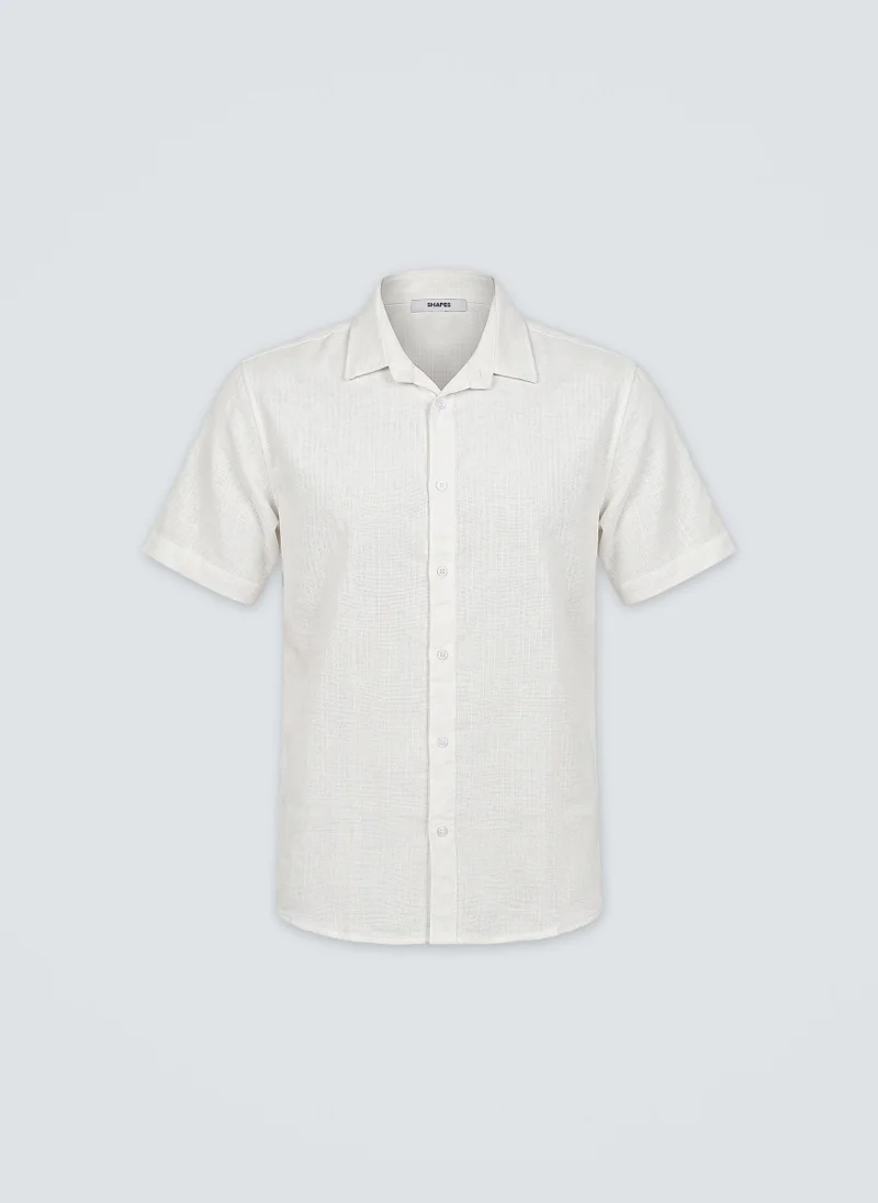 SHAPES REGULAR FIT TEXTURED SHIRT