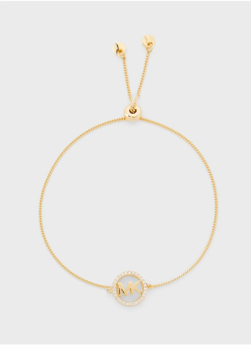 Michael Kors Logo Stone Detail Bracelet