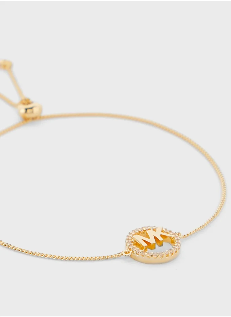 Michael Kors Logo Stone Detail Bracelet