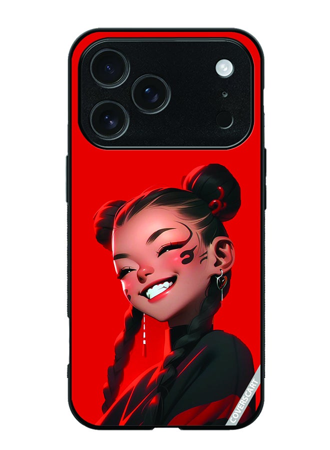 Protective Case Cover For Apple iPhone 17 Pro Max Anime Design Red