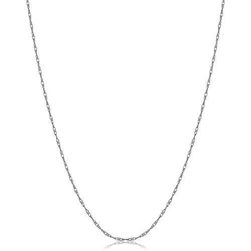 Kooljewelry Womens Classic Rope Chain - 14k Gold 0.8mm Very Thin Lightweight Necklace - Image 1