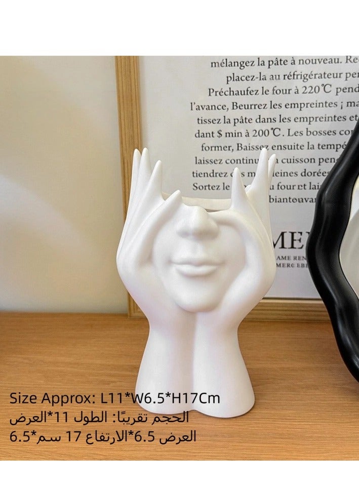 أونليماي فقط منظم مكتب متعدد الوظائف - تخزين مستحضرات التجميل، حامل فرشاة مكياج فنية وكوب أقلام رصاص - تخزين أنيق على سطح المكتب وطاولة الزينة للنساء (إكسسوار ديكور منزلي عصري) - Image 3