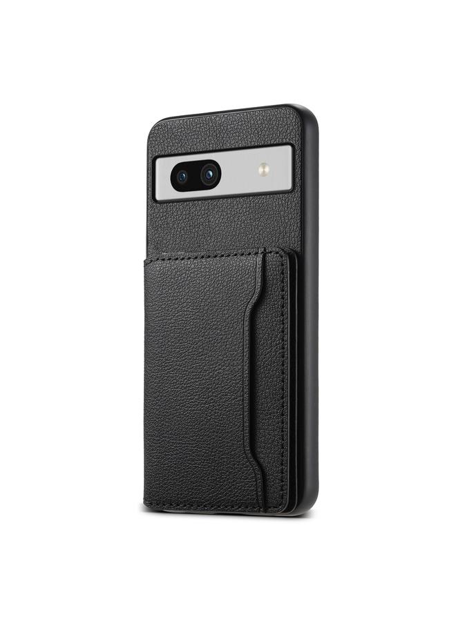 Green Tiger Case For Google Pixel 7a Calf Texture Card Bag Design Full Coverage Phone Case - Image 1