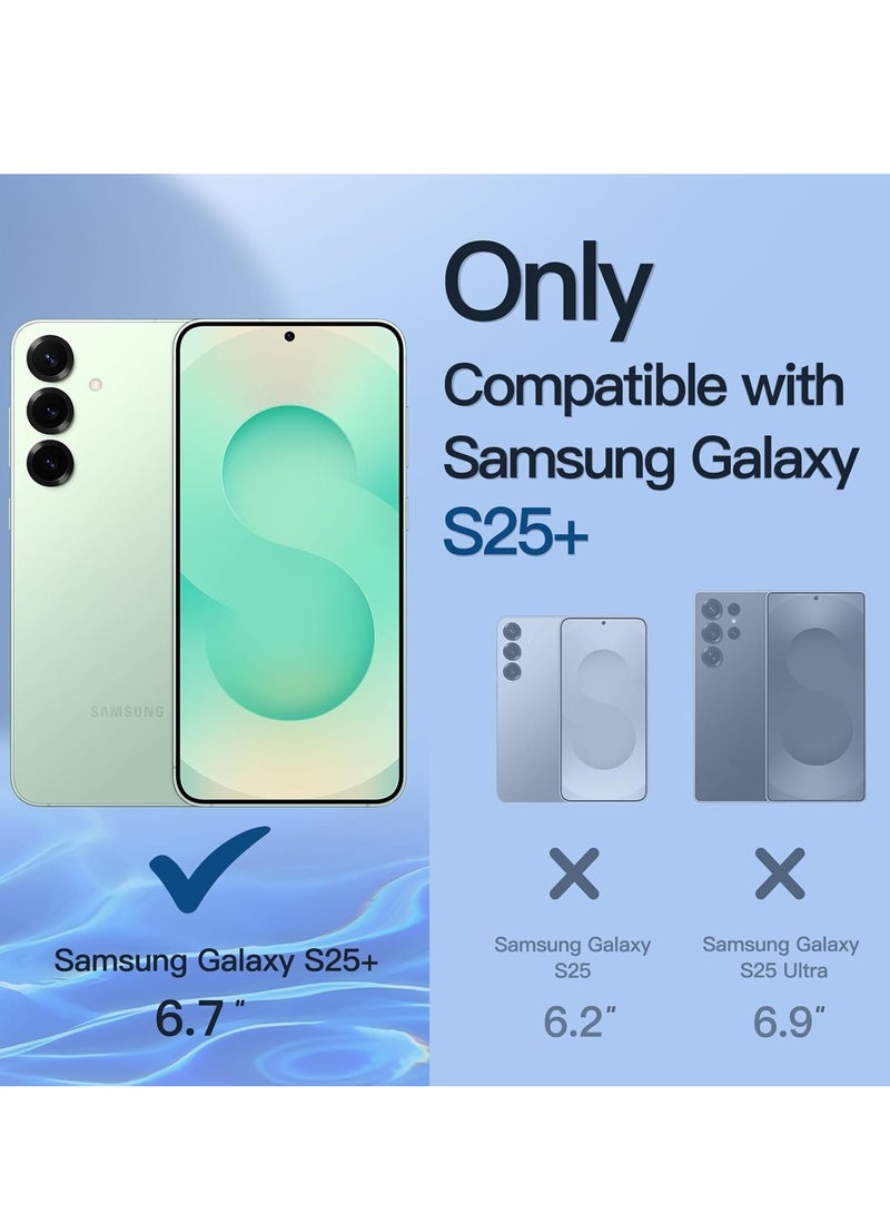 BORTONY Samsung Galaxy S25 Plus Case Cover Liquid Silicone Gel Rubber Soft Case with 2-Pack Tempered Glass 9H Hardness HD Crystal Clear Glass for Samsung Galaxy S25 Plus 6.2-inch - Image 2