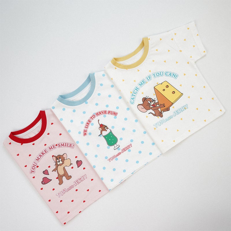 Southeast Asian Japanese Style Girls' T-Shirt Summer Dress 2025 Polka Dot Cartoon T-Shirt Men'S Treasure Top Summer Thin - Image 5