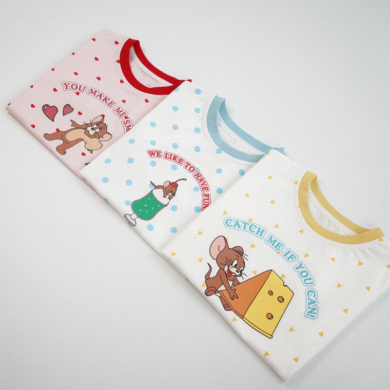 Southeast Asian Japanese Style Girls' T-Shirt Summer Dress 2025 Polka Dot Cartoon T-Shirt Men'S Treasure Top Summer Thin - Image 4