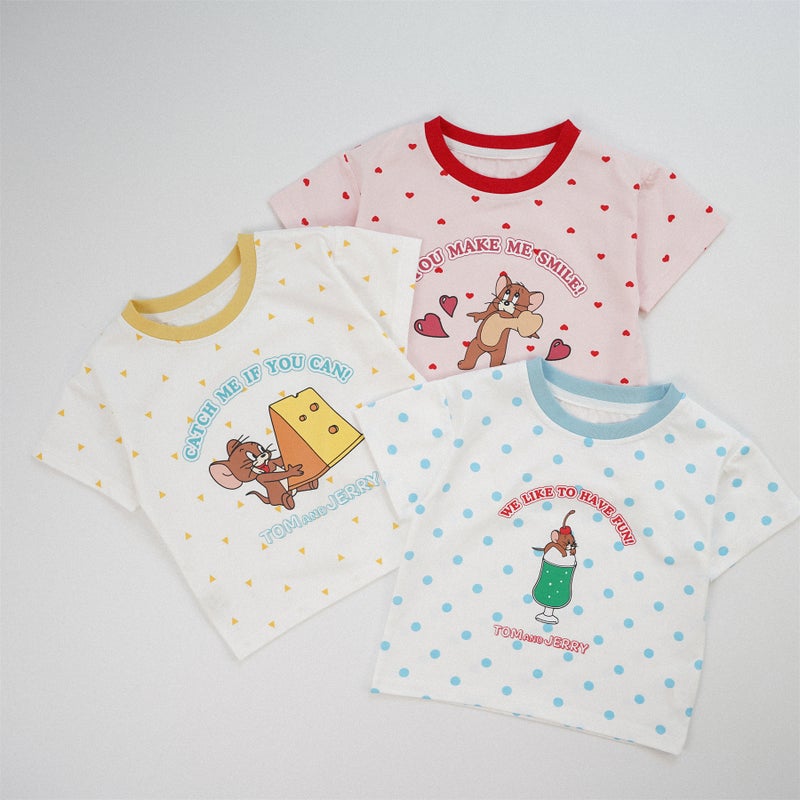Southeast Asian Japanese Style Girls' T-Shirt Summer Dress 2025 Polka Dot Cartoon T-Shirt Men'S Treasure Top Summer Thin - Image 3