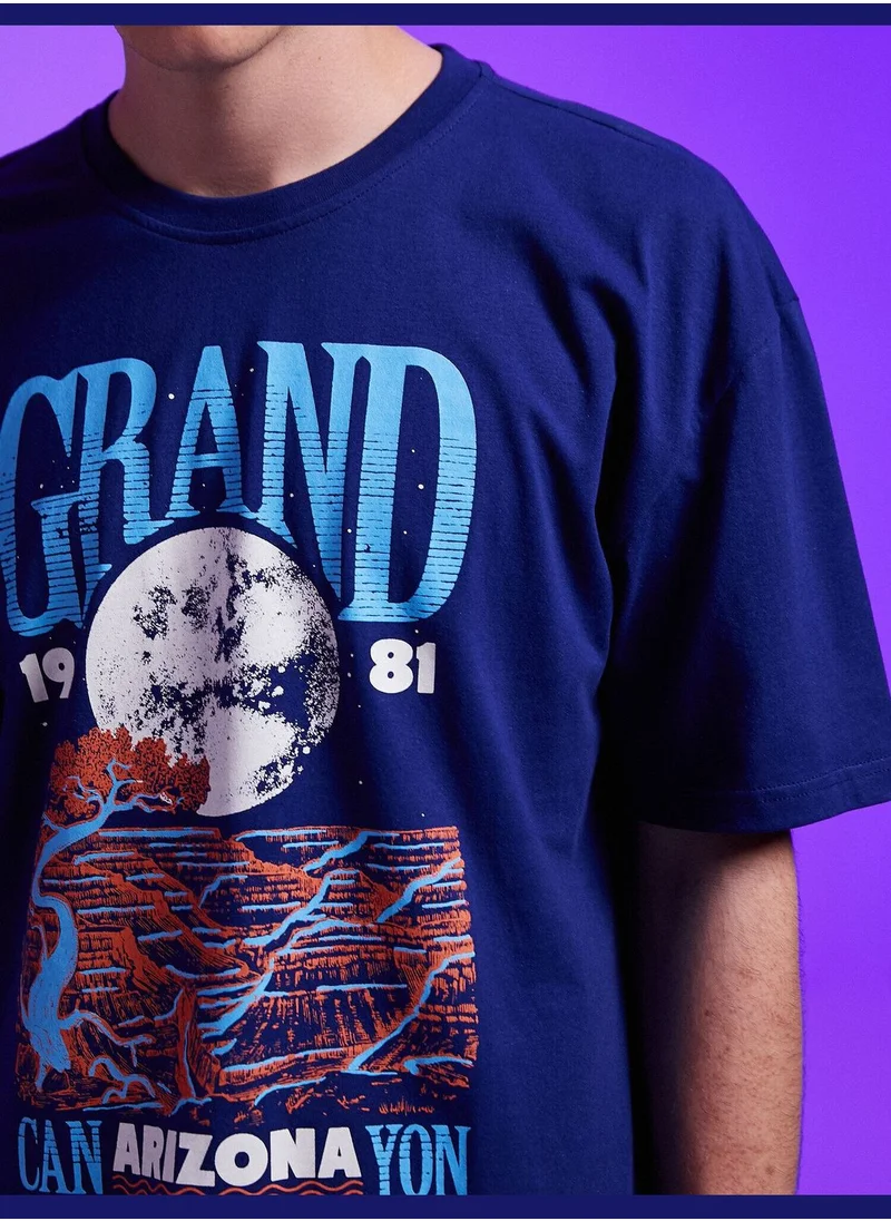 كوتن Printed T-Shirt Short Sleeve Crew Neck