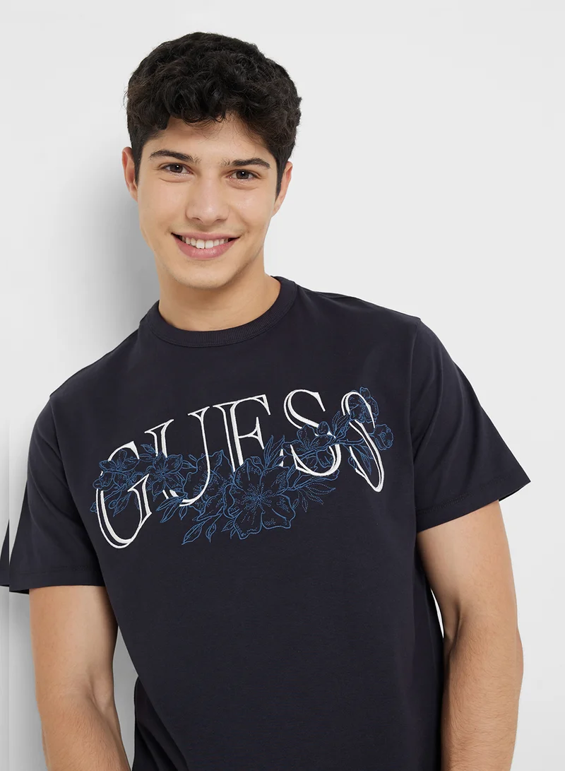 GUESS Short Sleeve Crew Neck T-Shirt