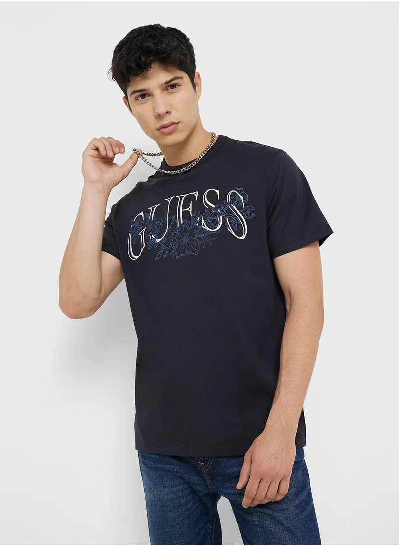 جس Short Sleeve Crew Neck T-Shirt