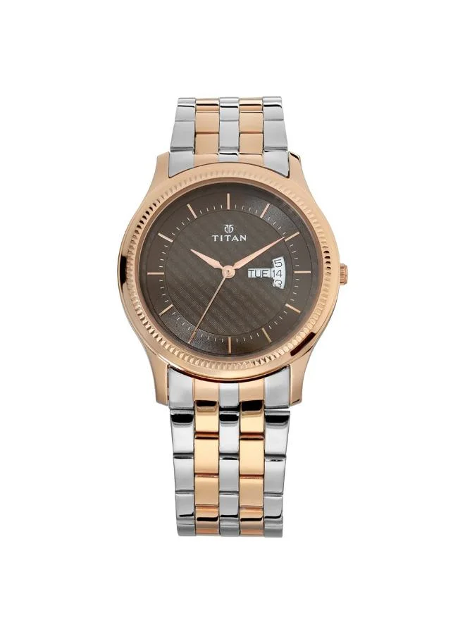 تيتان Men's Stainless Steel Analog Watch 1824KM01 - 48 mm