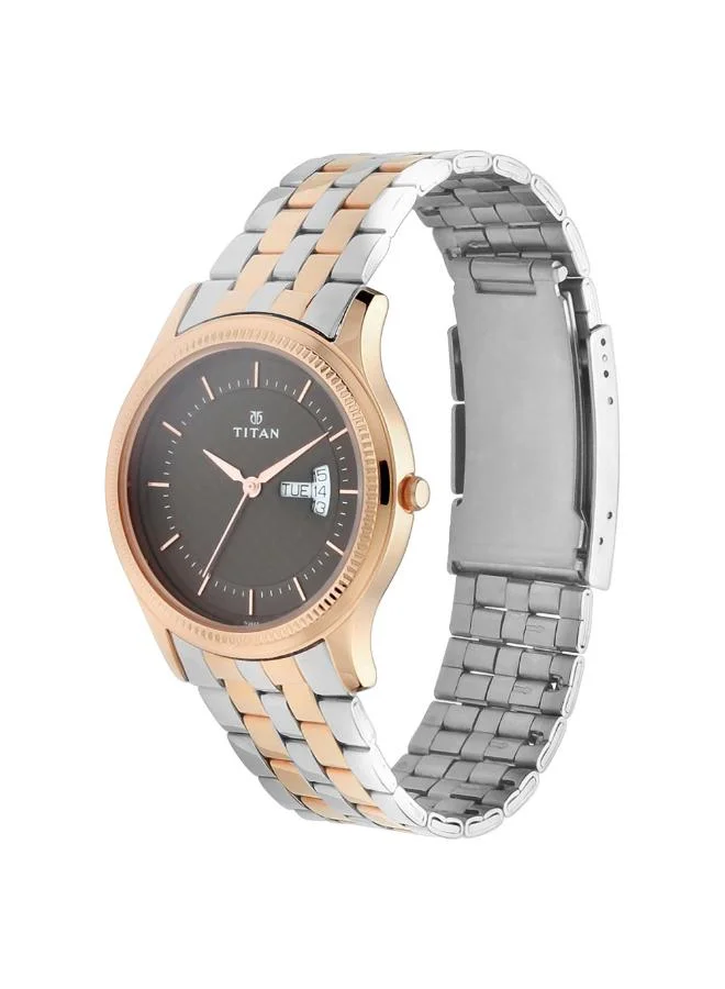 تيتان Men's Stainless Steel Analog Watch 1824KM01 - 48 mm