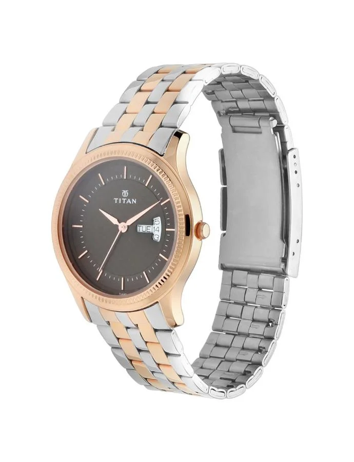 تيتان Men's Stainless Steel Analog Watch 1824KM01 - 48 mm
