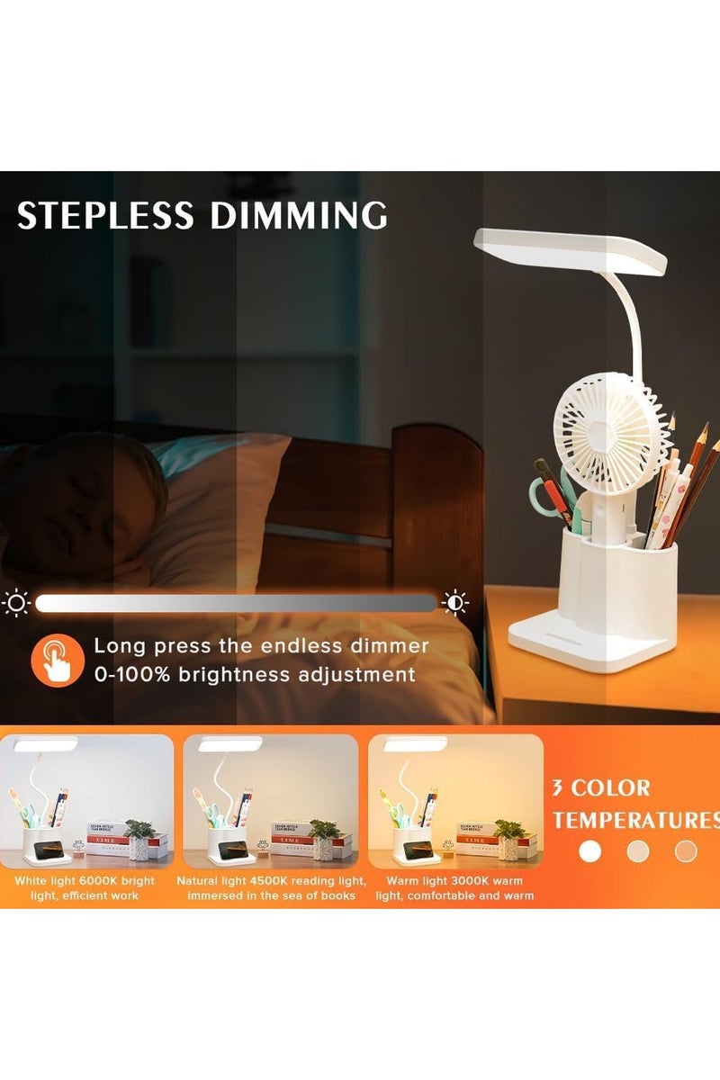 3 Color Control Mode LED Desk Lamp, with Pen Holder and Phone Holder, 360 Degree Flexible, Touch Control, Eye Care, Computer Desktop Table Lamp, Study Lamp for Bedroom Office - Image 5