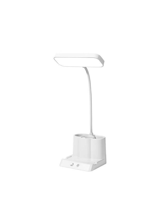 مصباح مكتب LED بوضع التحكم بثلاثة ألوان، مع حامل قلم وحامل هاتف، مرن 360 درجة، تحكم باللمس، العناية بالعين، مصباح طاولة للكمبيوتروسطح المكتب، مصباح دراسة لغرفة النوم والمكتب - Image 1