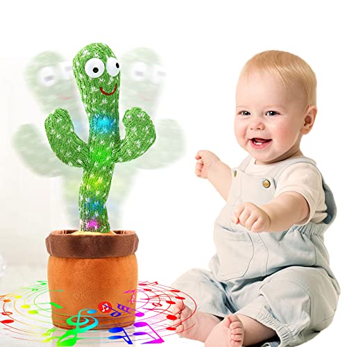 VAIZIQ Dancing Talking Cactus Toy with Talking Singing Repeats Your Words 120 Songs Interactive Kids Gift for Boys Girls LED Light - Image 1
