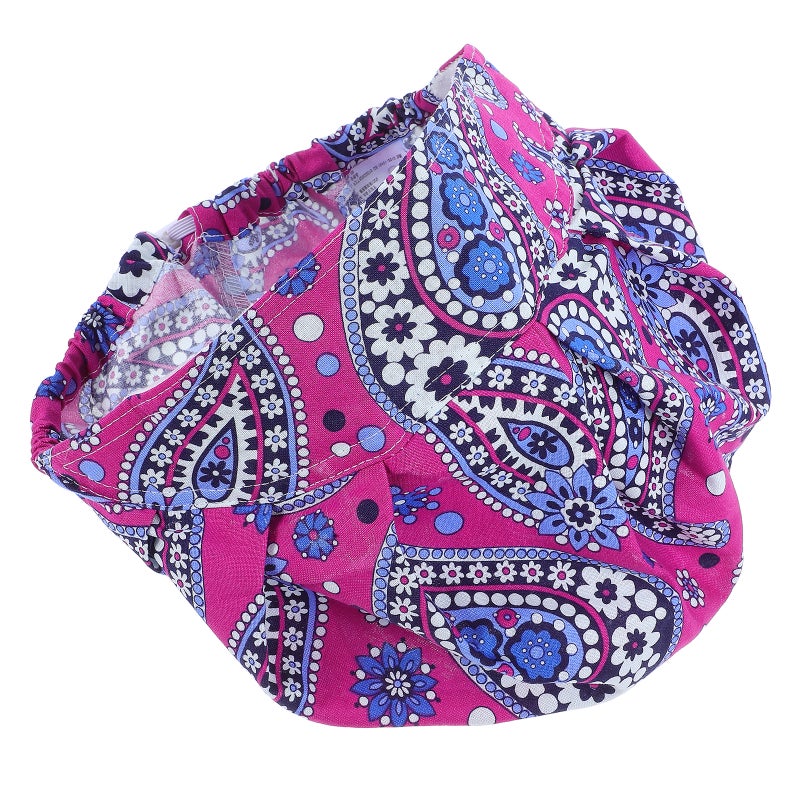 Flower Printed Hat Adjustable Working Cotton Operating Room Hat for Chef - Image 1