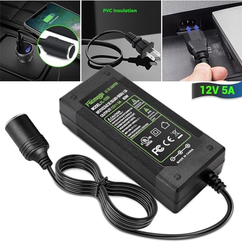 Facmogu AC to DC Converter, 5A 60W 110-220V 12V Socket Power Adapter Supply for Car Vacuum Cleaner Air Purifier - Image 5