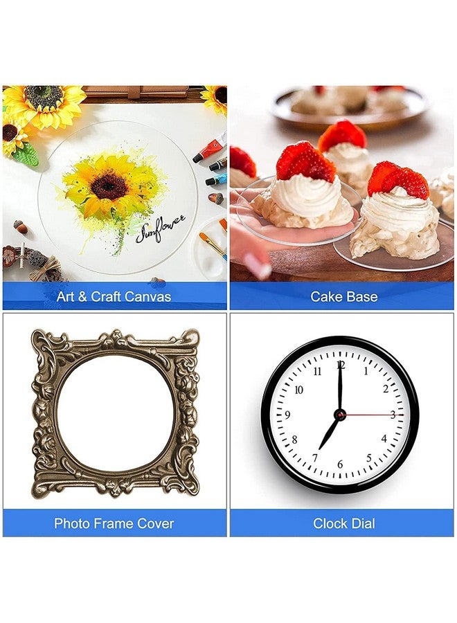 Clear Acrylic Circle Acrylic Round Disc Acrylic Circle Blank Plastic Disc for Cake Holders Coasters Frame Painting Art Project DIY Crafts Protection for Furniture (3mm 6 inch Dia 4 pcs)  - Image 5
