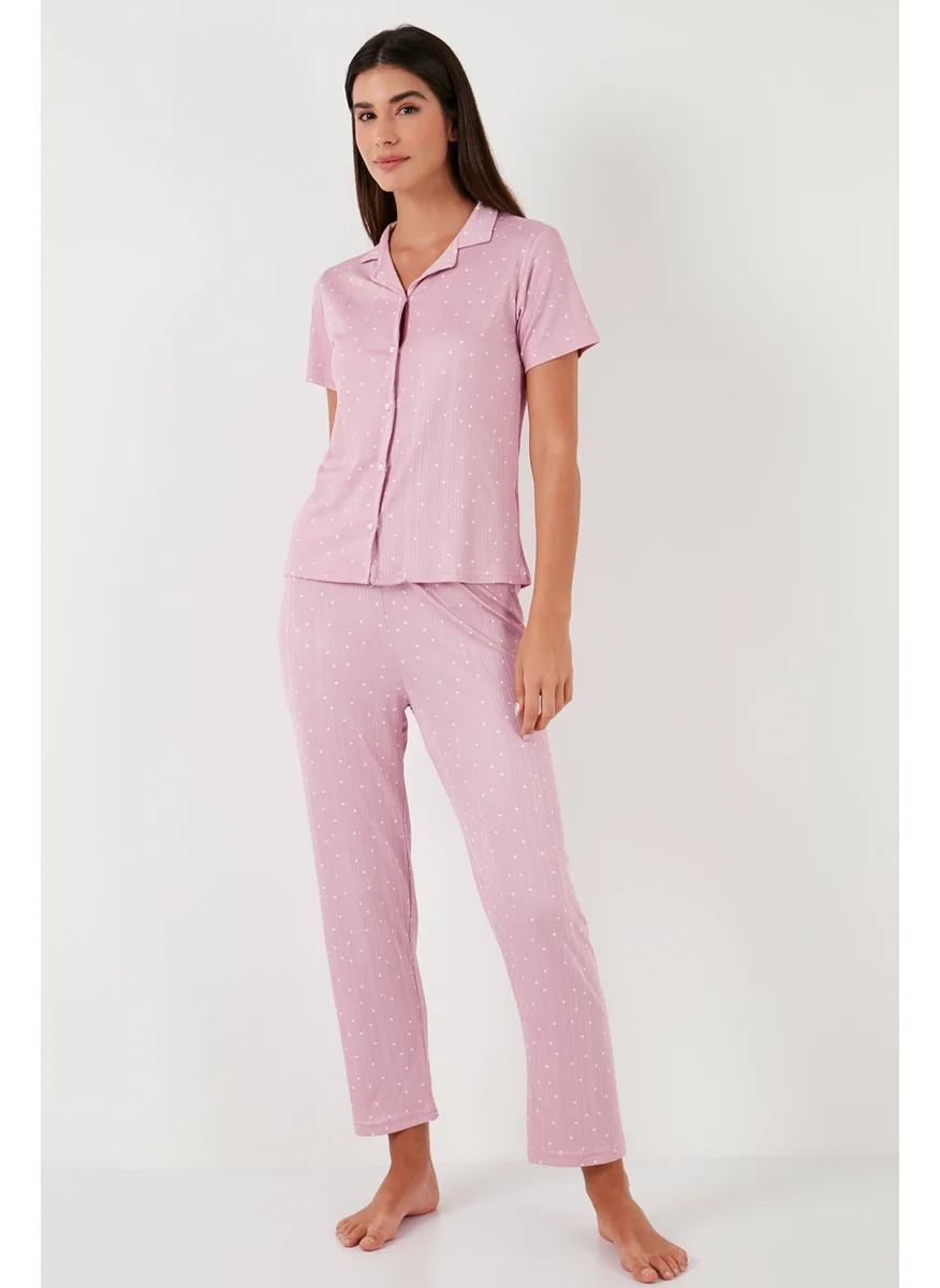 Lela Regular Fit Shirt Collar Short Sleeve Pajama Set Women's Pajama Set 65780124