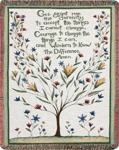 Manual Woodworker Manual Inspirational Collection 50 x 60-Inch Tapestry Throw, Serenity Prayer, - Image 4