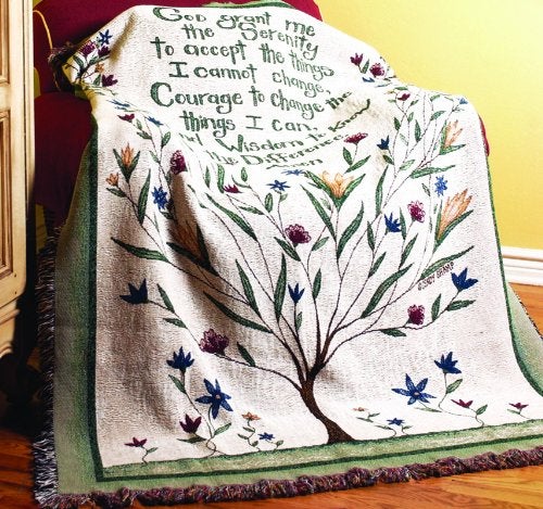 Manual Woodworker Manual Inspirational Collection 50 x 60-Inch Tapestry Throw, Serenity Prayer, - Image 2