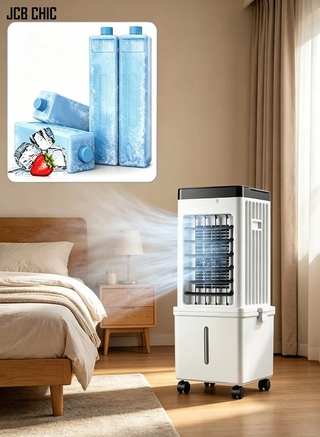 JCB CHIC Evaporative Air Cooler Fan with Remote,3 Speeds & Oscillation， 3-in-1 Cooling Fan & Humidifier with 4 Ice Packs，Portable Air Conditioners Fan for Home Office - Image 1