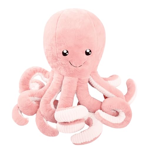 DENTRUN Octopus Stuffed Animals Giant Octopus Plush Doll Play Toys for Kids Girls Boys Adults Birthday Xmas Halloween Present Stuffed Sea Animals Plushie 7162432 Inches 5 Colors - Image 1