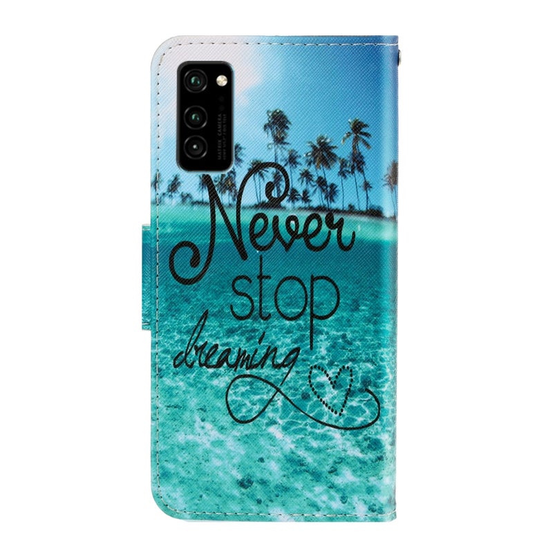 HuHa Protective Cover For Huawei Honor V30 / V30 Pro Colored Drawing Horizontal Flip Leather Case with Holder & Card Slot & Wallet(Blue Coconut Grove) - Image 3