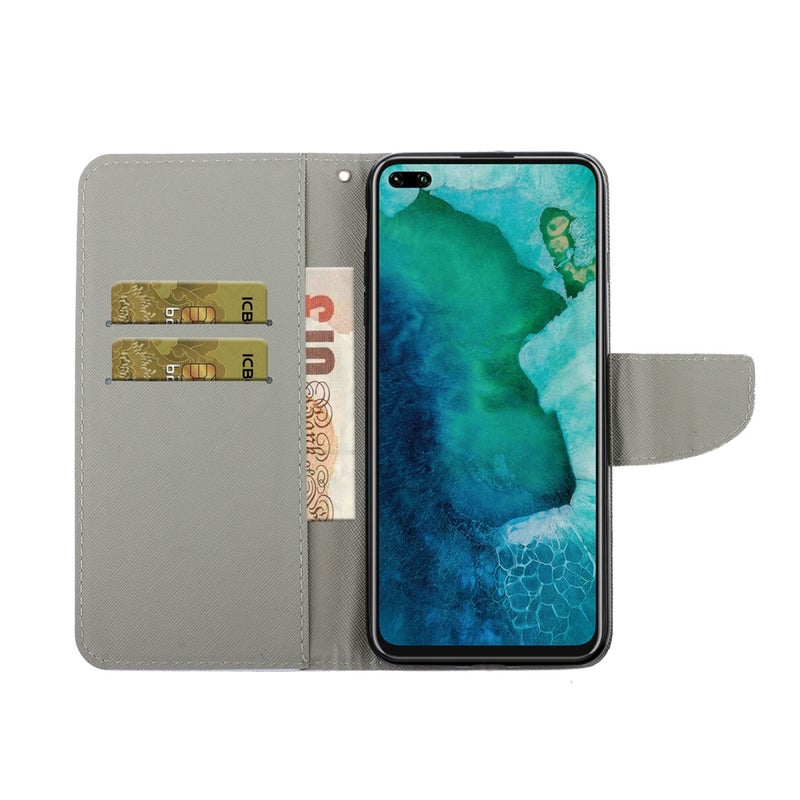 HuHa Protective Cover For Huawei Honor V30 / V30 Pro Colored Drawing Horizontal Flip Leather Case with Holder & Card Slot & Wallet(Blue Coconut Grove) - Image 4