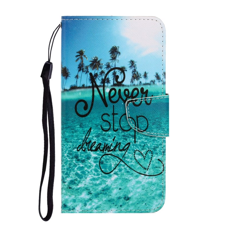 HuHa Protective Cover For Huawei Honor V30 / V30 Pro Colored Drawing Horizontal Flip Leather Case with Holder & Card Slot & Wallet(Blue Coconut Grove) - Image 2