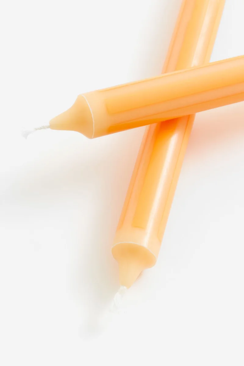 H&M 2-pack striped candles