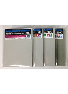 Tamiya Tamiya Sanding Sponge Sheet 4-Type(#400,#600,#1000,#1500) Set  - Image 1
