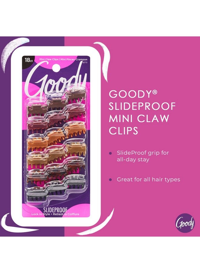 Goody Classics Mini Claw Clips Assorted Colors For All Hair Types Great For Easily Pulling Up Your Hair Painfree Hair Accessories For Women Men Boys And Girls 18 Count (Pack Of 1) - Image 3