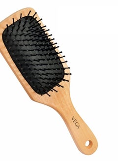 Vega Wooden Bristle Paddle Brush , Small