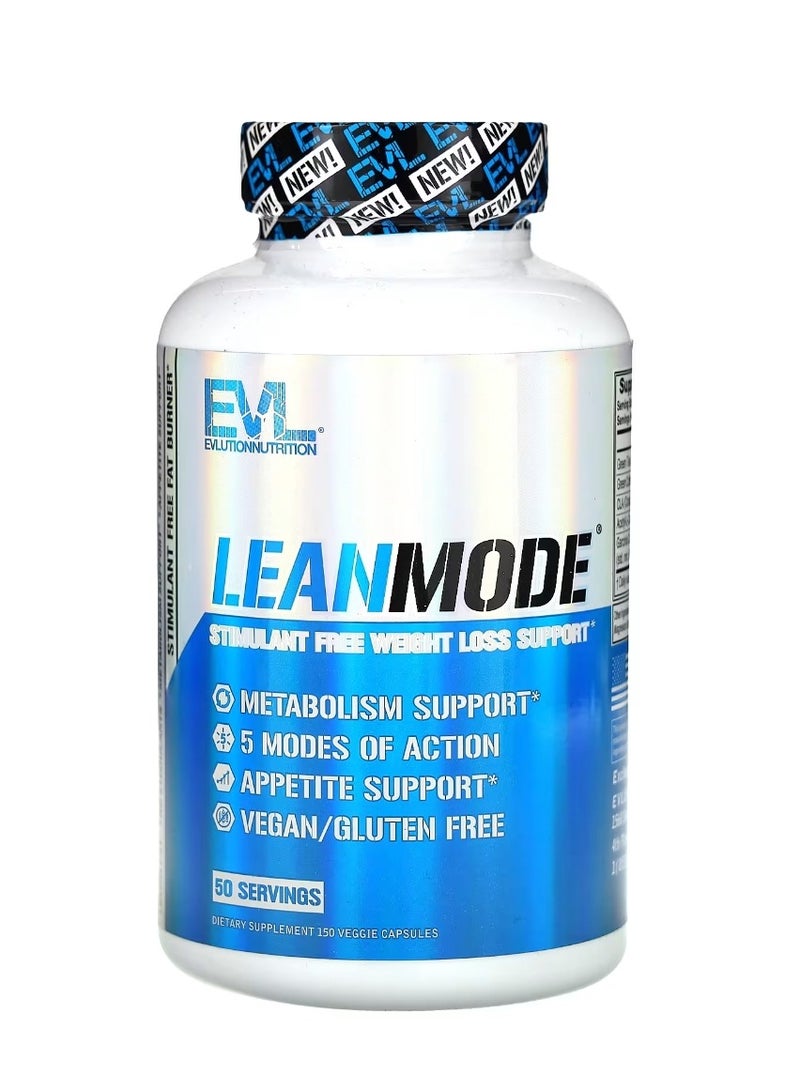 EVLUTION NUTRITION LeanMode Stimulant Free Weight Loss Support 150 Veggie Capsules - Image 1