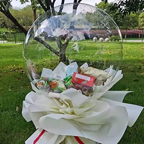 Zerodis Wide Neck Clear Balloons for Stuffing10pcs Extra Wide Mouth BoBo Balloons 24inch After Inflation Large Pre Stretched Wide Opening Bubble BoBo Balloons Balloons for Party Decor - Image 4