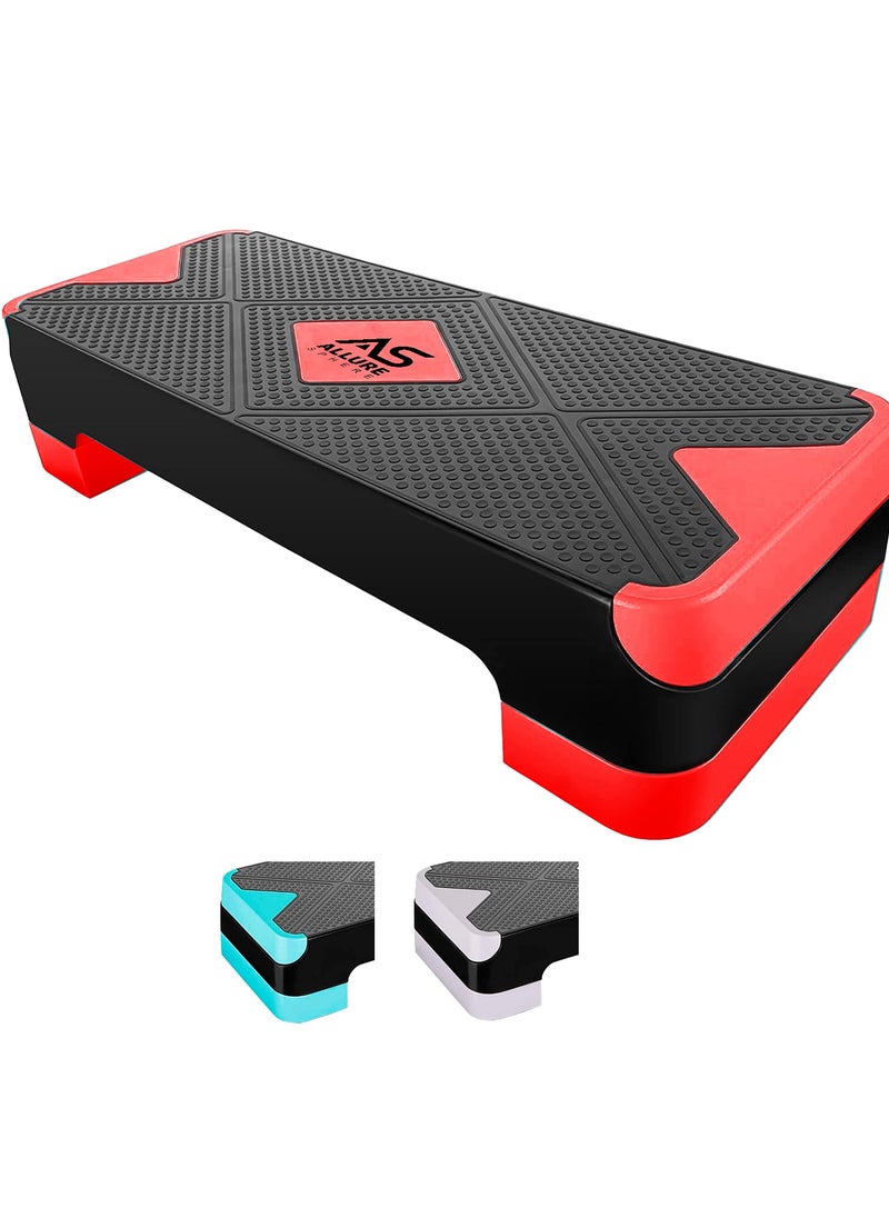 ألور سفير Allure Sphere Aerobic Stepper للمنزل وصالة الألعاب الرياضية - مناسب لتمارين القلب واليوجا والأوزان وممارسة التمارين الرياضية والتمدد واللياقة البدنية - غير قابل للانزلاق وقابل للتعديل بخطوتين (الطول 68 × العرض 28 × الارتفاع 10)  - Image 1