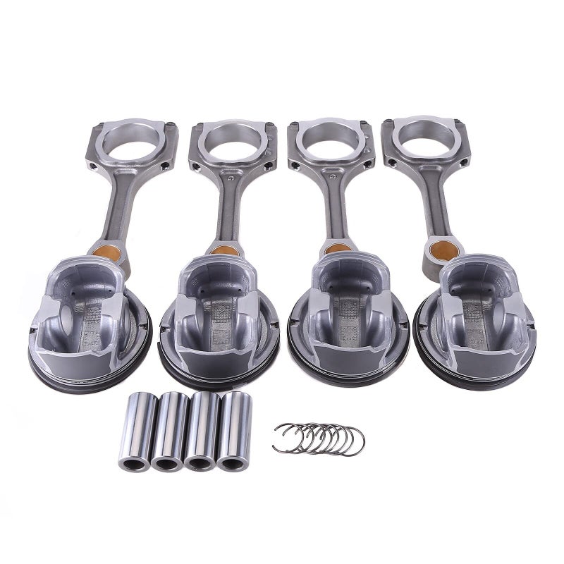 Generic ikasus 4PCS Connecting Rods & Pistons Kits Compatible with 2011-2019 Hyundai Kia Sonata Sorento Optima 2.4L Engine Connecting Rod Piston Kit Replace 23040-2G200 23040-25200 23510-2G500  - Image 2