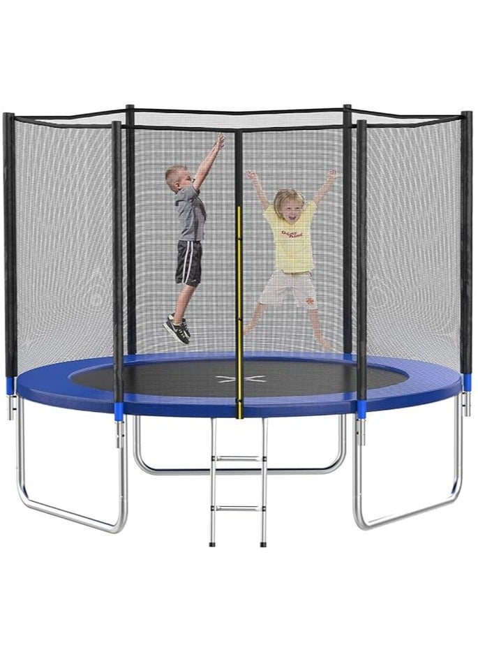 Generic 8FT Trampoline with Safety Enclosure Net，Outdoor Trampoline with Basketball Hoop, Heavy Duty Jumping Mat and Spring Cover Padding for Kids and Adults, Storage Bag and Ladder - Image 1