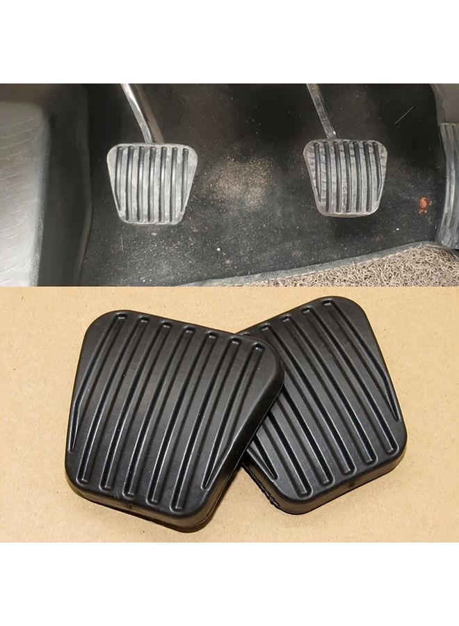 2Pcs Universal Rubber Brake Clutch Pedal Pads Easy Installation Durable Washable Smooth Surface Driving Comfort - Image 3