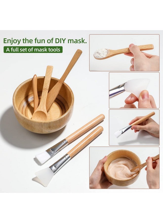 JPNK New Facial Mask Bowl Set, New DIY 6Pack DIY Clay Mask Mixing Kit (Brown)